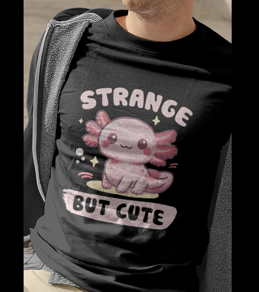 Strange But Cute Axolotl Cartoon T-Shirt