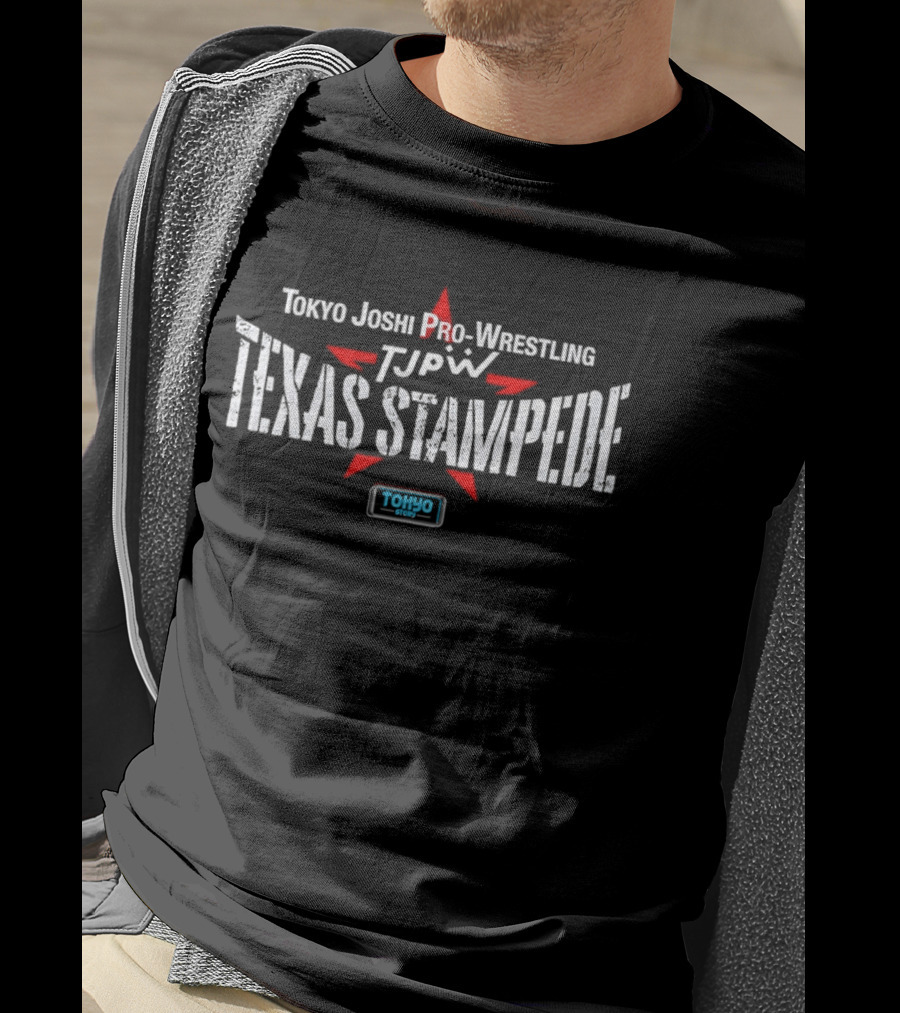 Texas Stampede Tokyo Joshi Pro Wrestling TJPW Logo Red Star Promotion T-Shirt