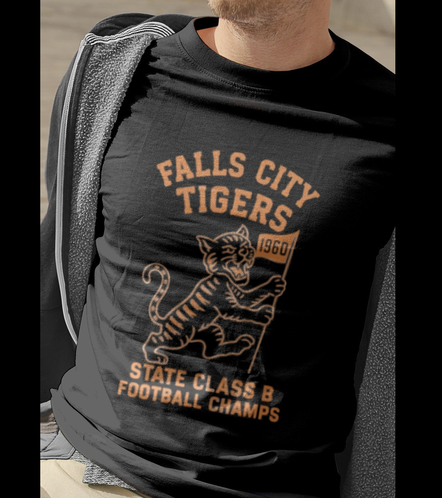 Falls City Tigers State Class B Football Champs Flag 1960 T-Shirt