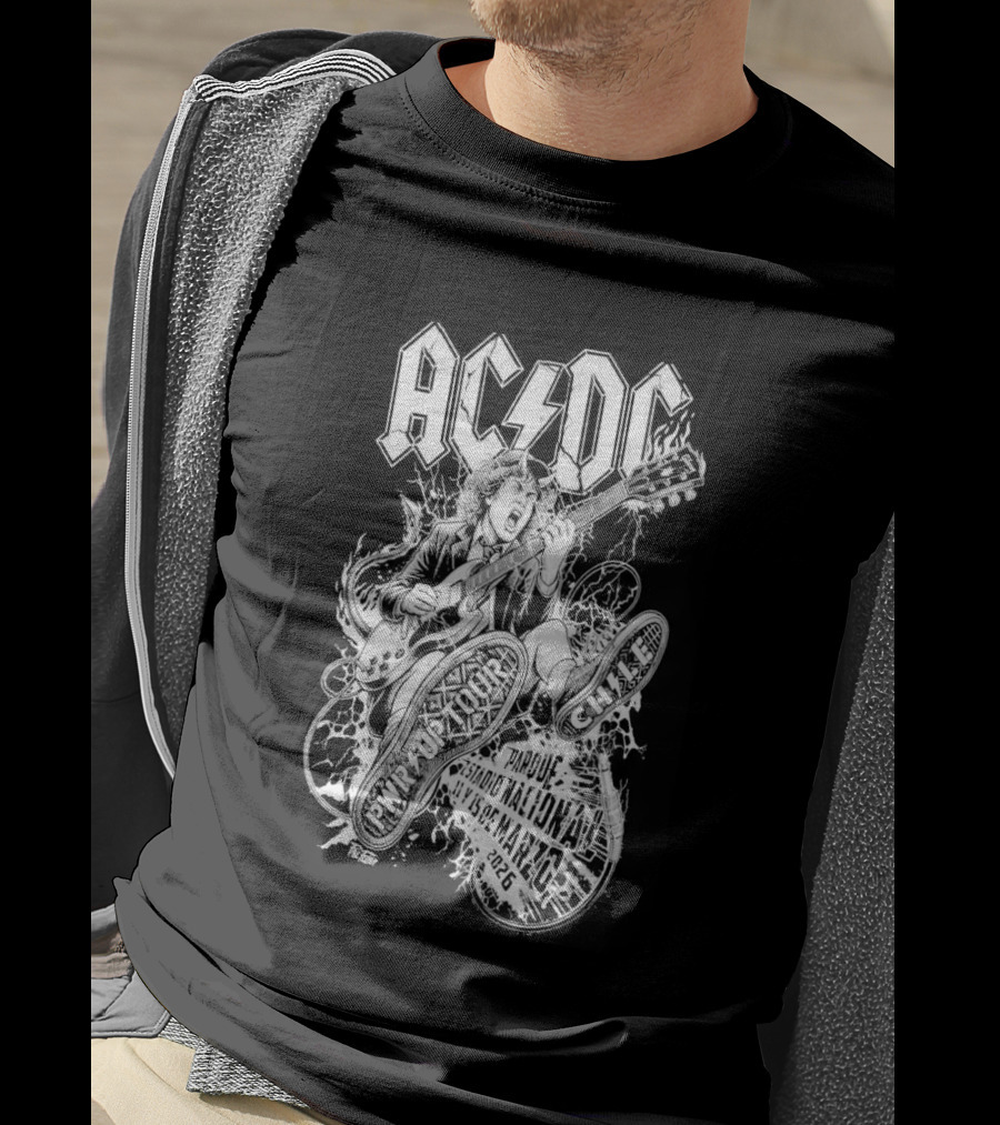 AC DC Estadio Nacional Chile March 11 15 2026 Tour T-Shirt