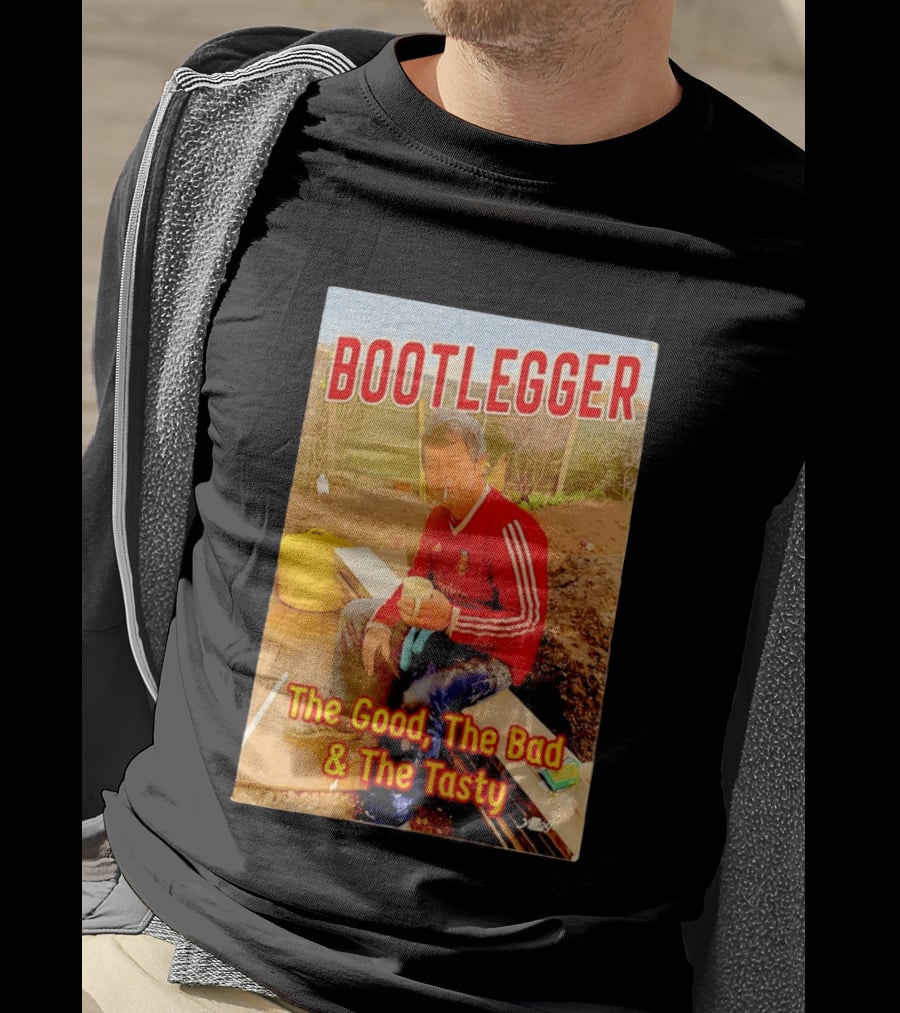 Bootlegger The Good The Bad And The Tasty Football Fan In Red Soccer Jersey T-Shirt