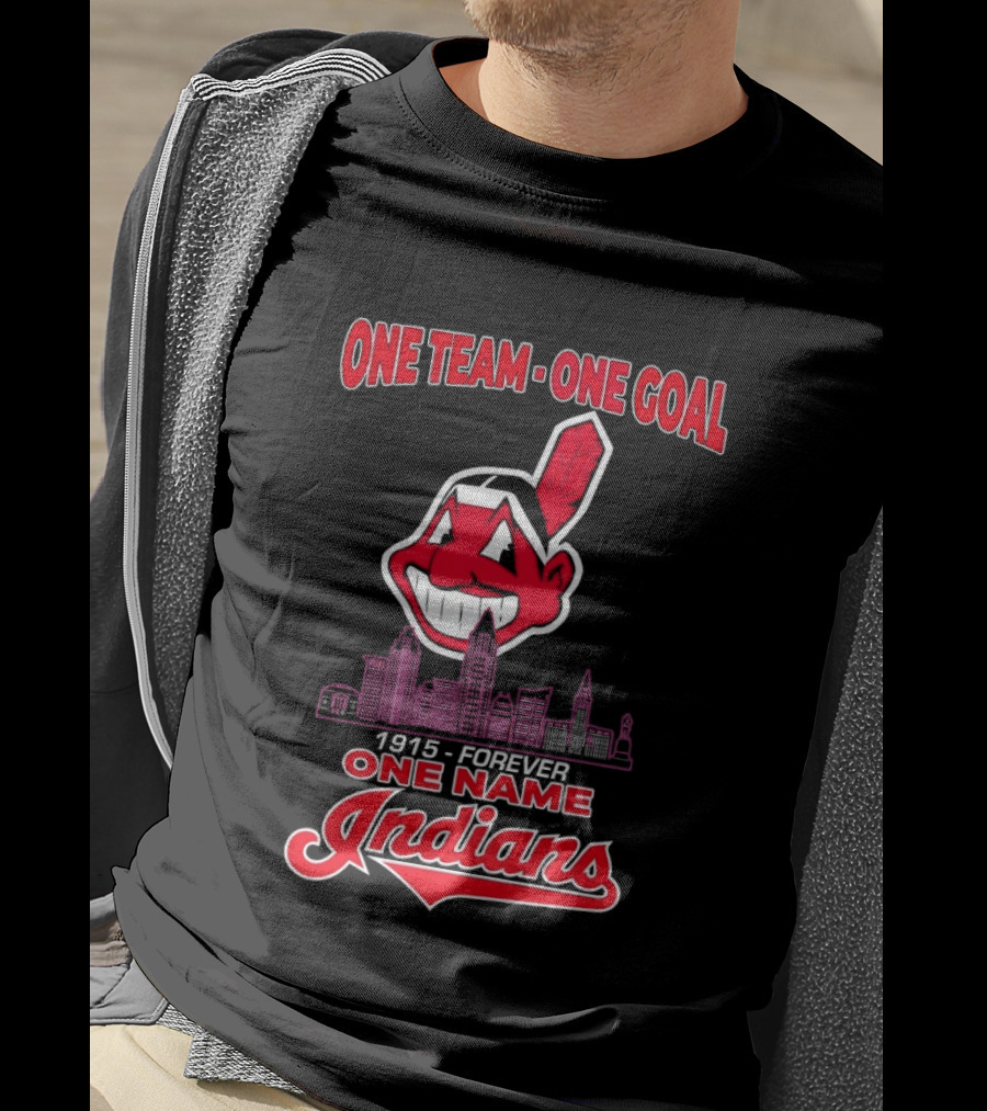 Cleveland Guardians One Team One Goal 1915 Forever One Name Indians T-Shirt