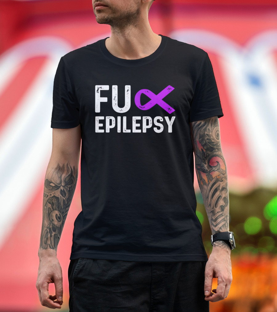 Fuck Epilepsy Purple Ribbon Awareness T-Shirt
