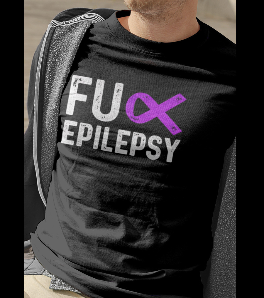 Fuck Epilepsy Purple Ribbon Awareness T-Shirt