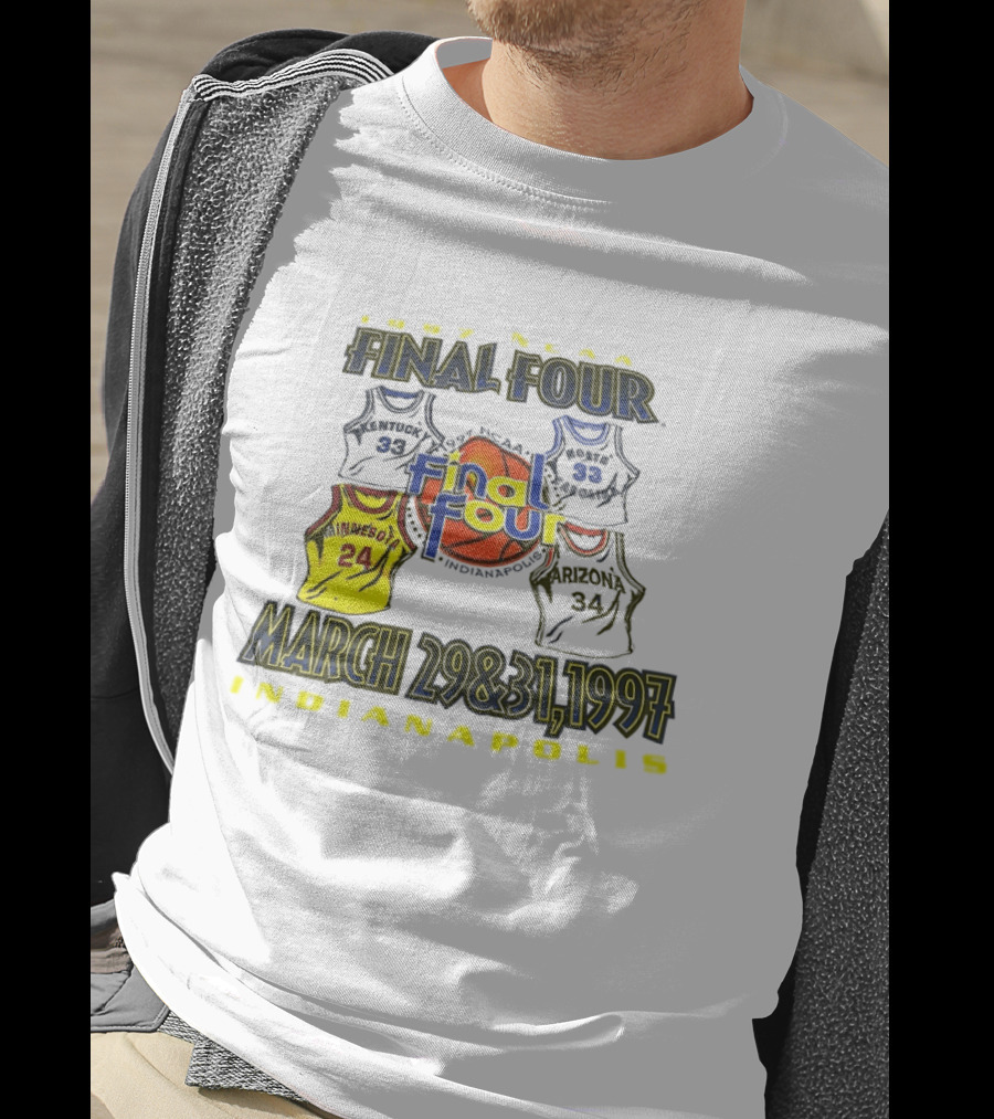 1997 NCAA Final Four March 29 31 Indianapolis Minnesota Kentucky Arizona T-Shirt