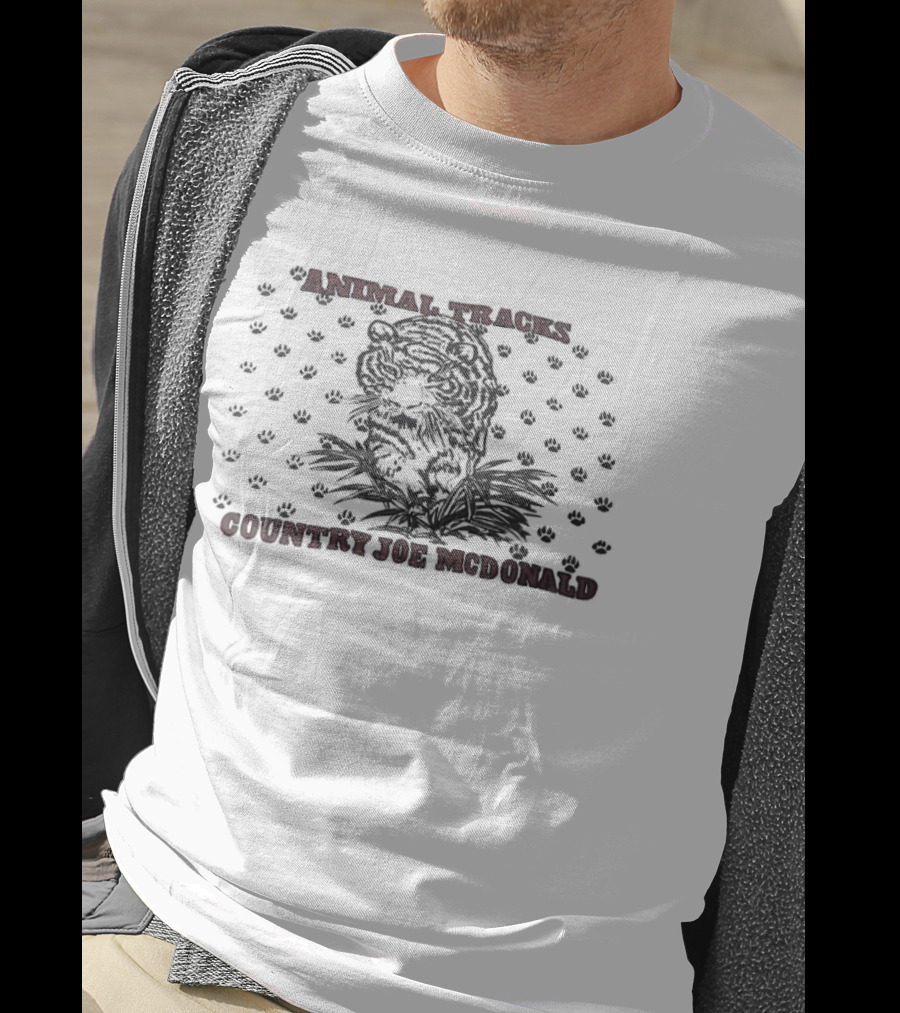 Animal Tracks Country Joe McDonald Vintage 1960s Music T-Shirt