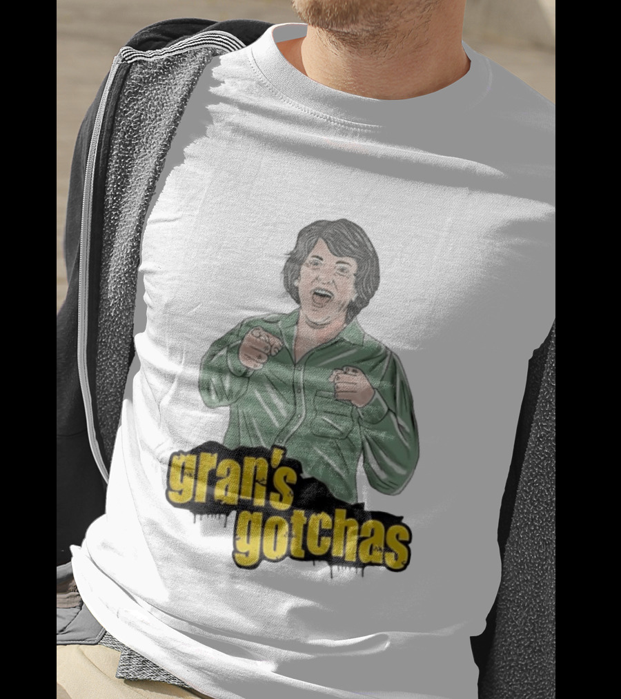 Gran's Gotchas Chris Lilley Angry Boys Character Shushing T-Shirt