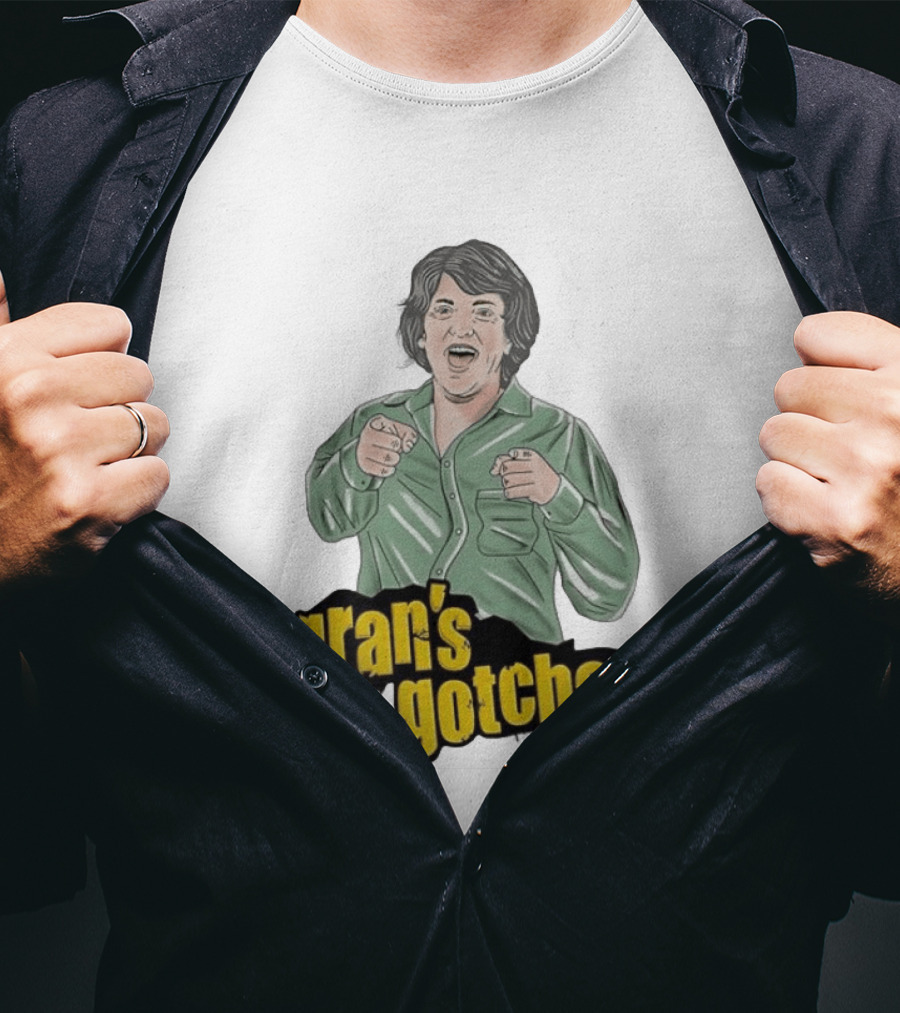 Gran's Gotchas Chris Lilley Angry Boys Character Shushing T-Shirt