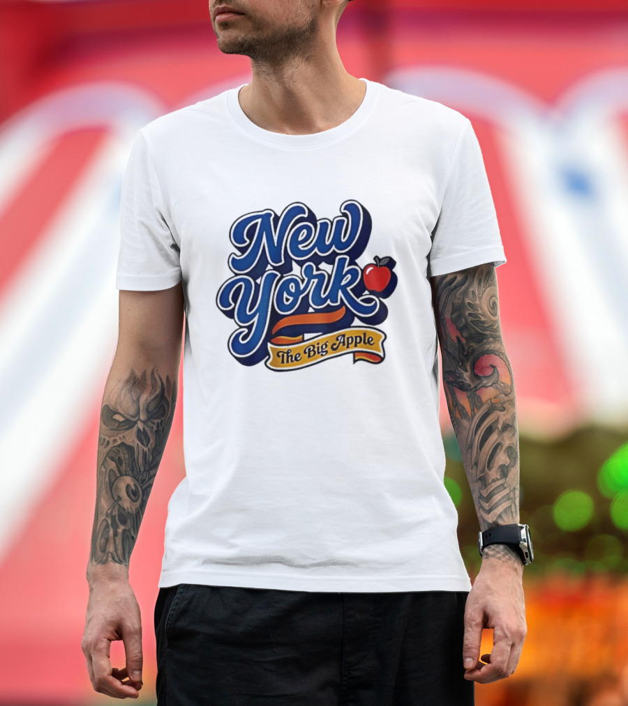 New York The Big Apple Classic Red Apple T-Shirt