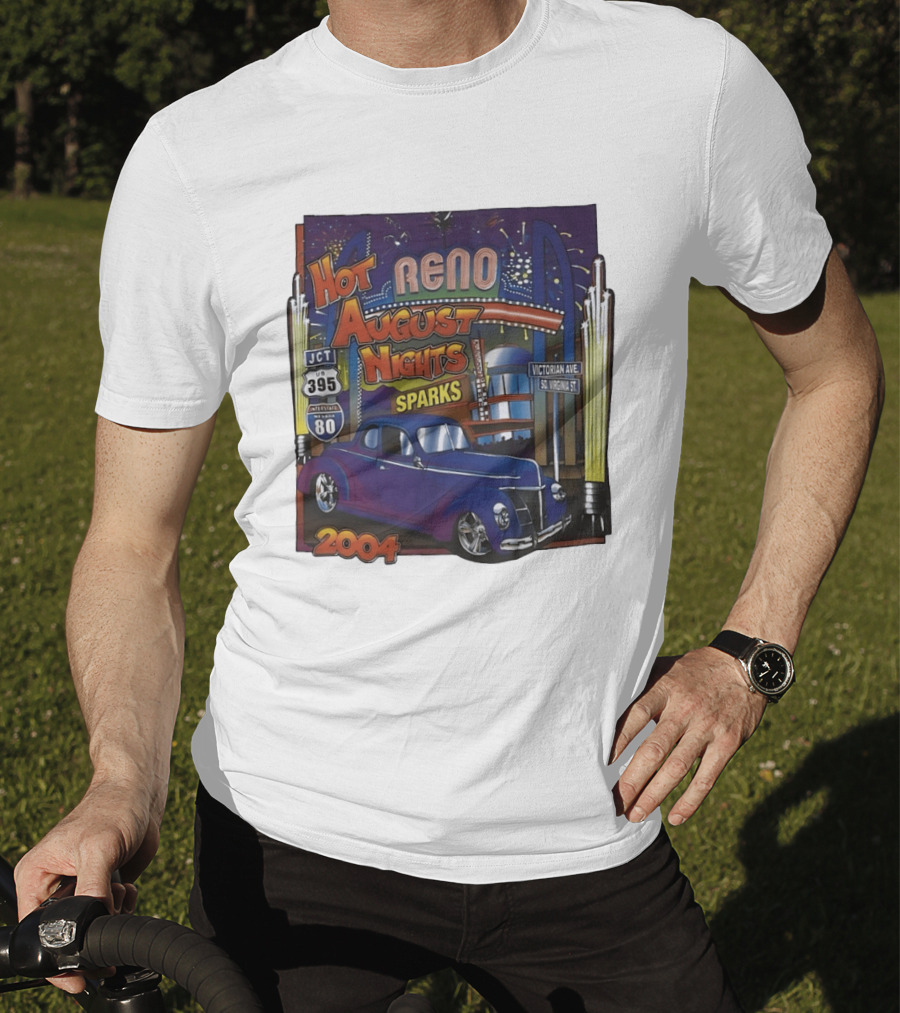 Hot August Nights Reno Sparks 2004 Classic Car Show Interstate 395 Victorian Avenue T-Shirt