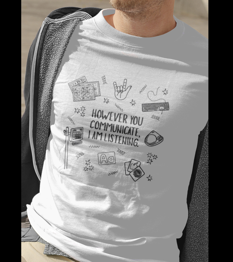 However You Communicate I Am Listening Rock And Roll Keyboard Hand T-Shirt
