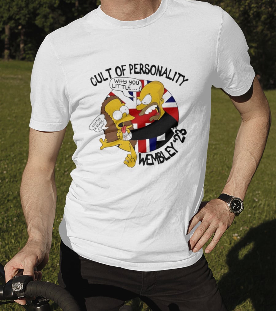 Cult Of Personality Wembley 2023 Cartoon "Why You Little" UK Flag T-Shirt