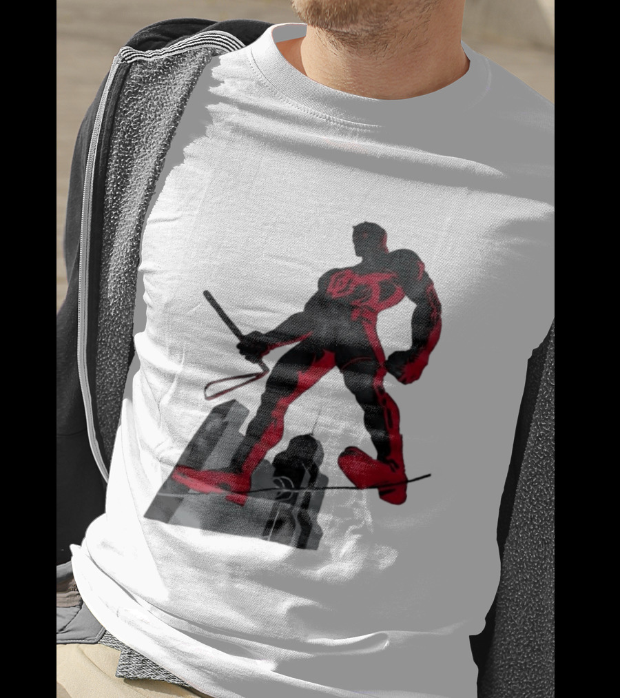 Daredevil Marvel Red Superhero Cityscape T-Shirt