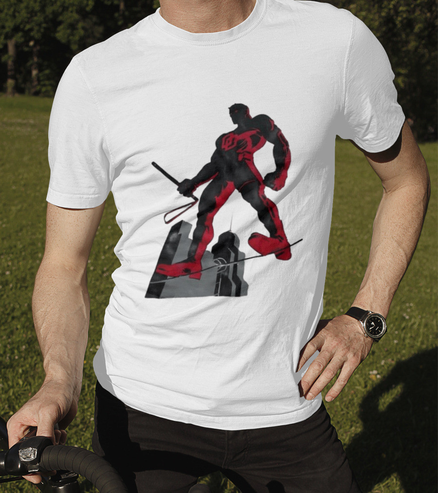 Daredevil Marvel Red Superhero Cityscape T-Shirt