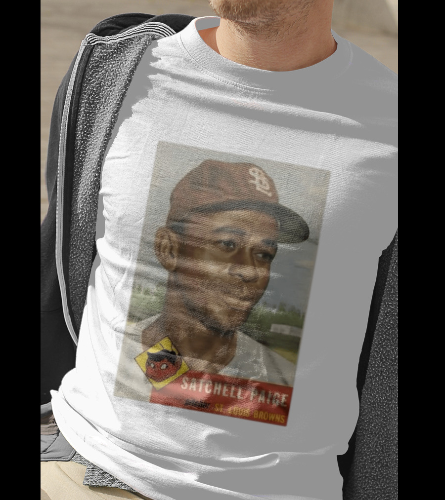 Satchell Paige St. Louis Browns Pitcher Vintage Baseball Card T-Shirt