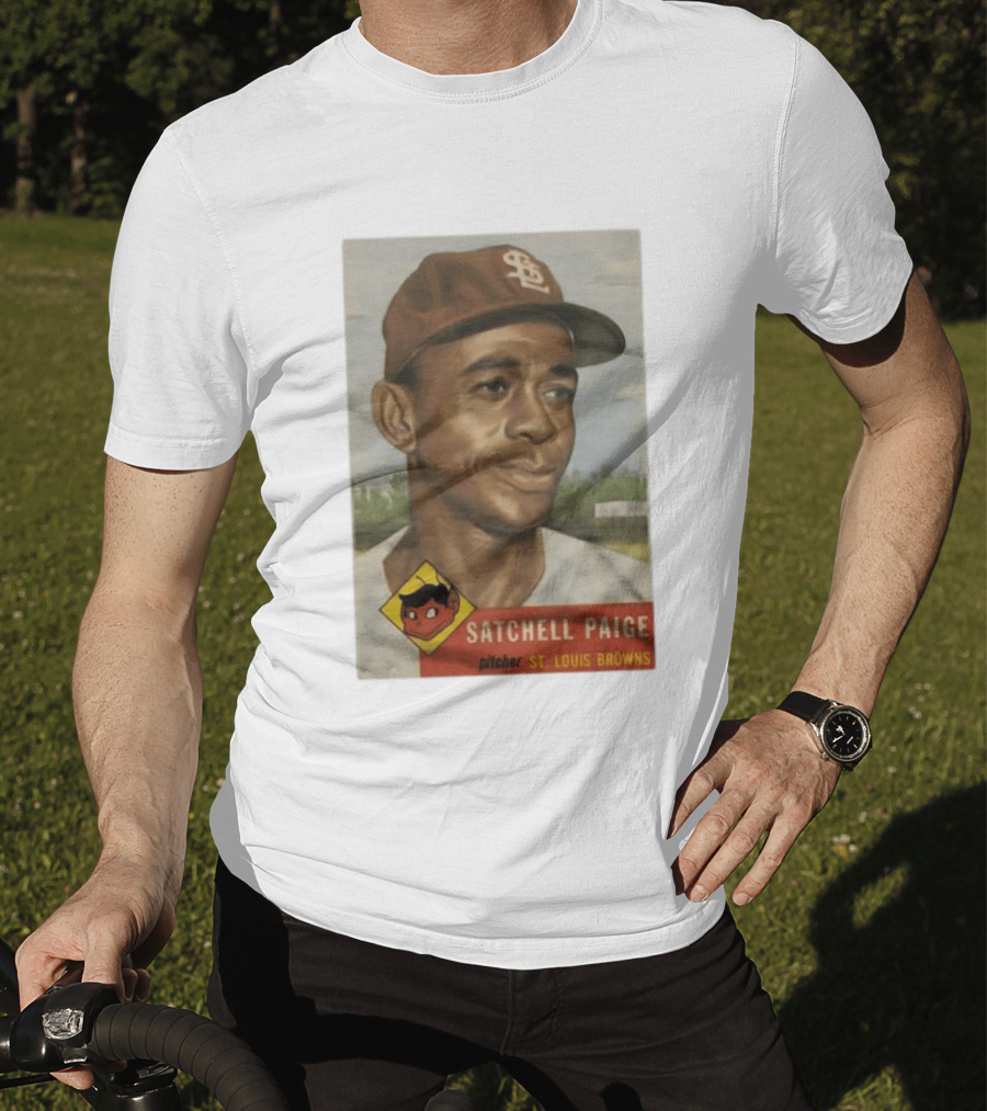 Satchell Paige St. Louis Browns Pitcher Vintage Baseball Card T-Shirt