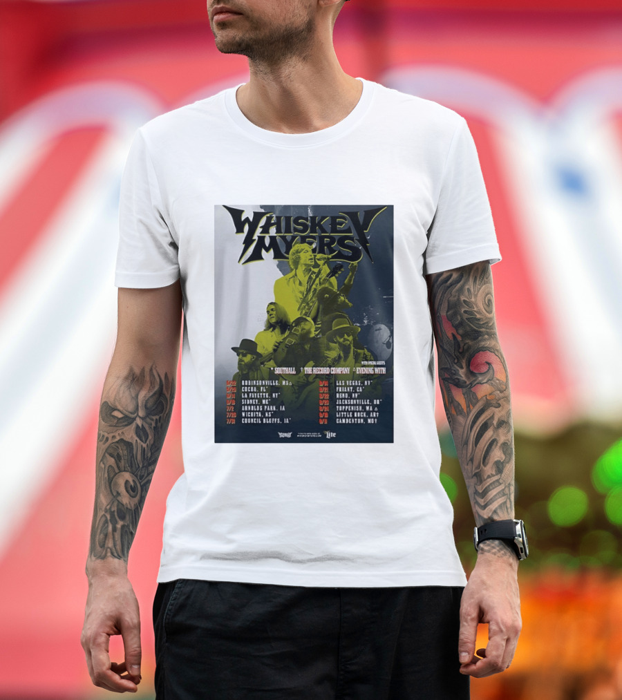 Whiskey Myers 2026 Tour North America Dates With Southall And The Record Company T-Shirt
