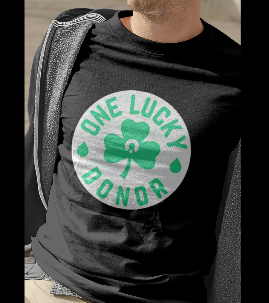 One Lucky Donor Clover Leaf Saint Patrick's Day T-Shirt