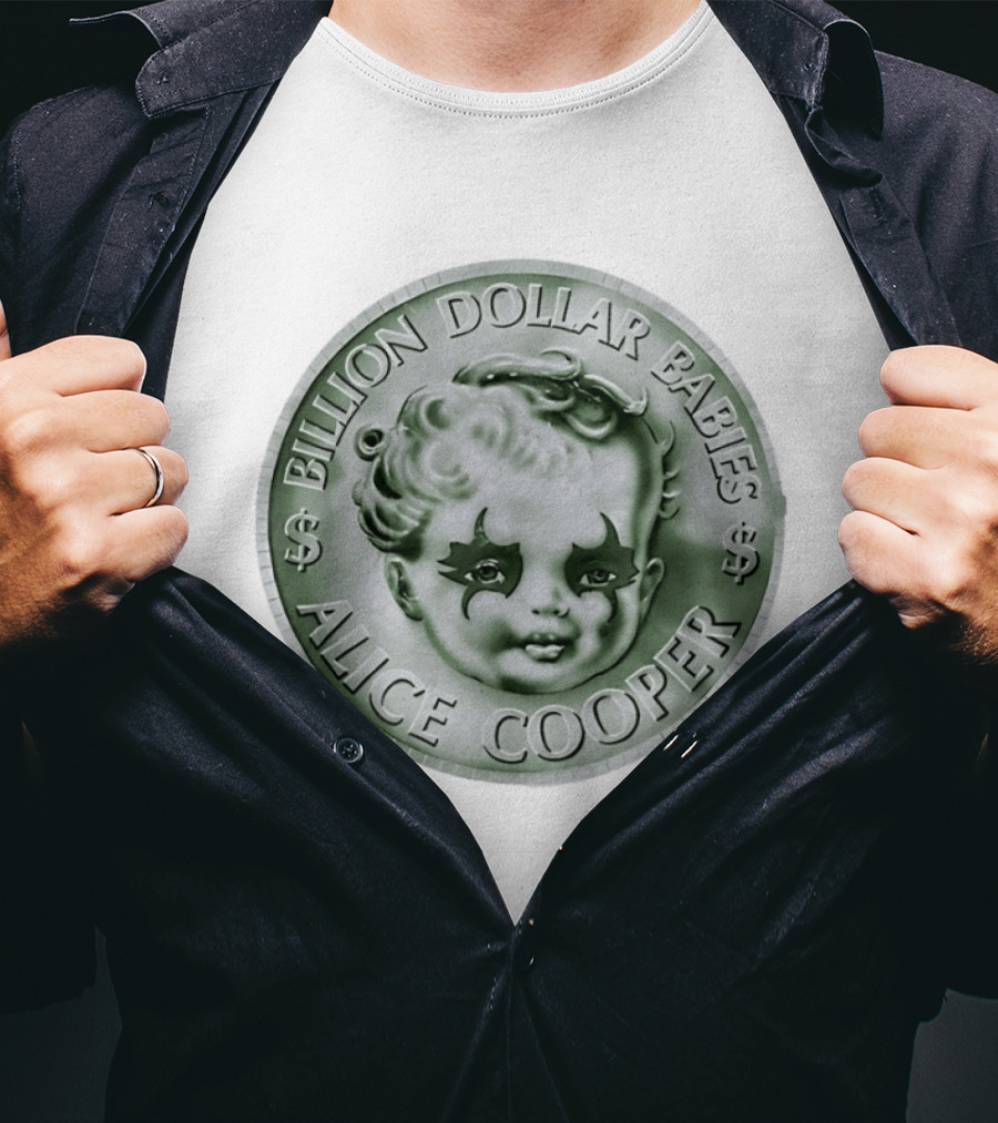 Alice Cooper Billion Dollar Babies Album Cover Coin T-Shirt