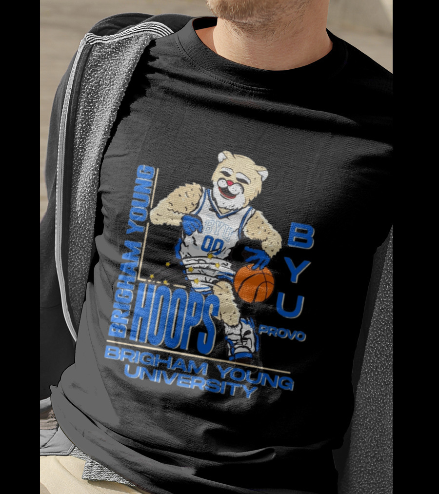 Brigham Young University Hoops BYU Provo Basketball Bear T-Shirt