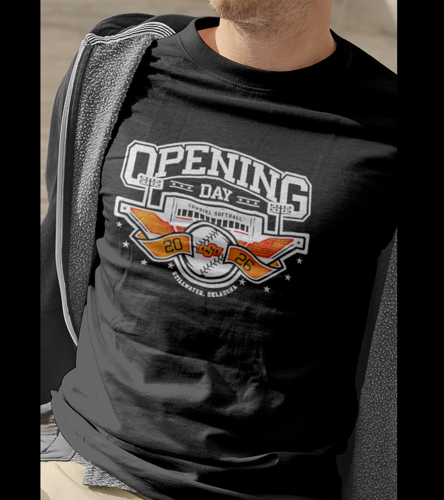 Opening Day 2026 Little League Osu Cowgirl Softball Pistol Pete T-Shirt