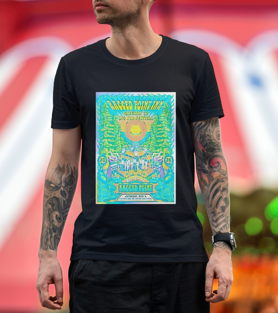 Ragged Point Inn Gateway To Big Sur Festival BBQ Pie Live Music Big Sur CA May 2 2026 T-Shirt
