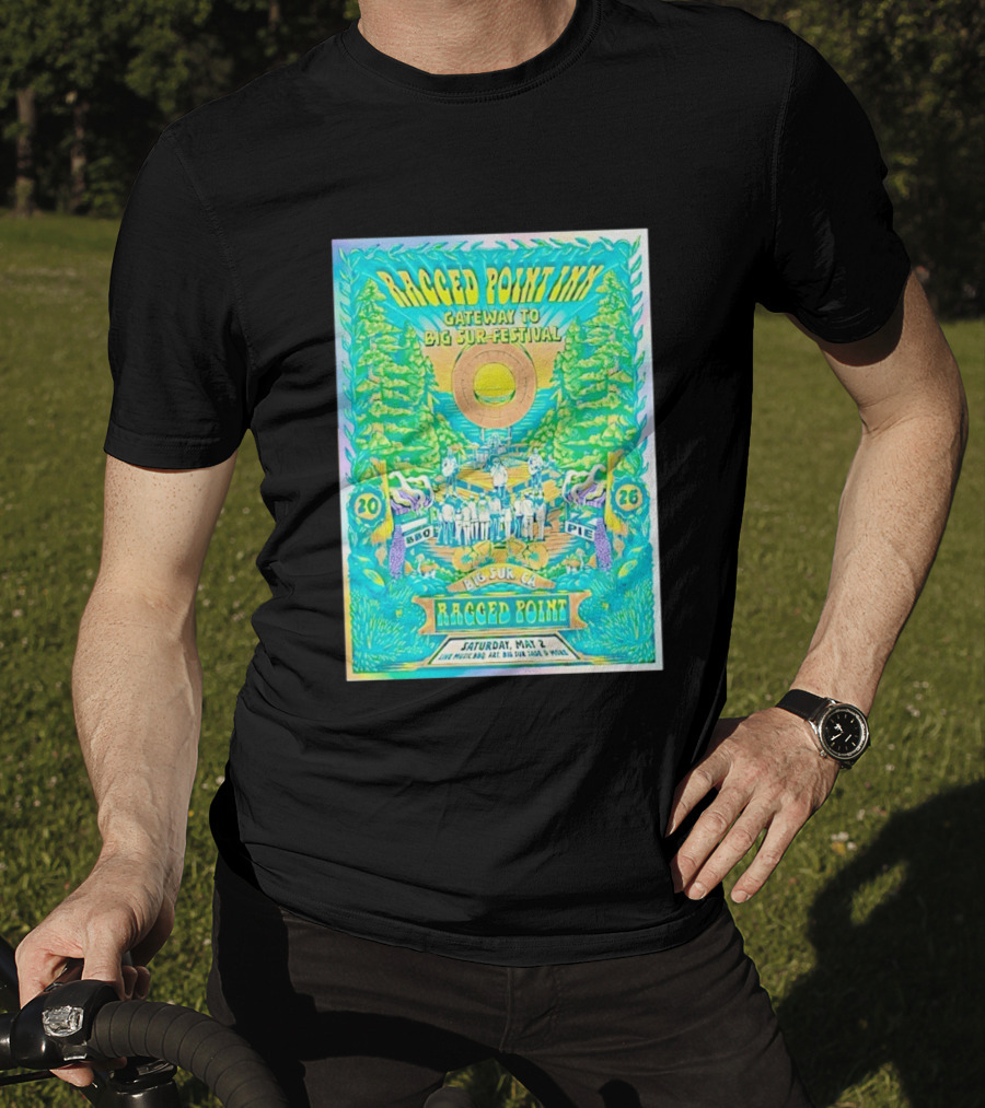 Ragged Point Inn Gateway To Big Sur Festival BBQ Pie Live Music Big Sur CA May 2 2026 T-Shirt