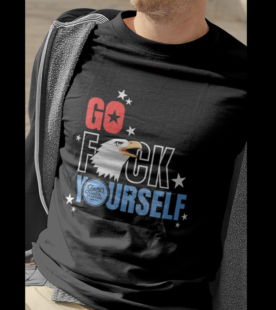 Go Fck Yourself Eagle Star Patriotic Humor T-Shirt