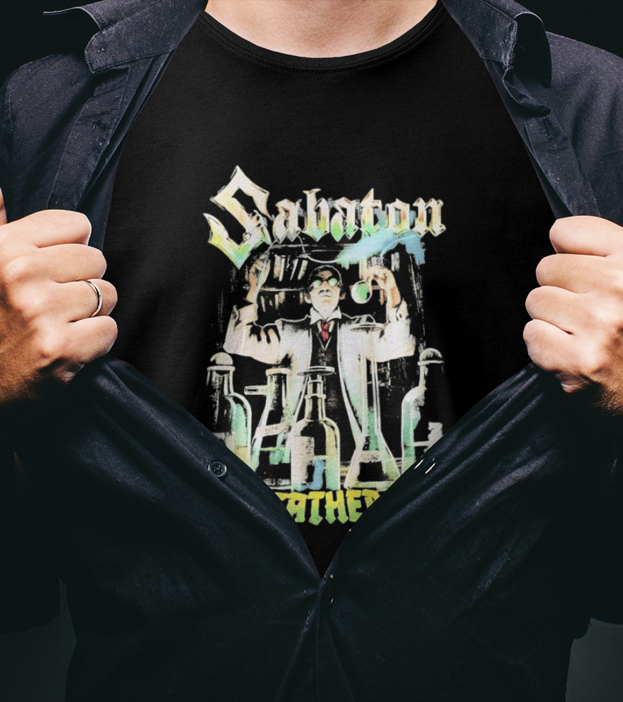 Sabaton Father Scientist With Beakers And Test Tubes T-Shirt