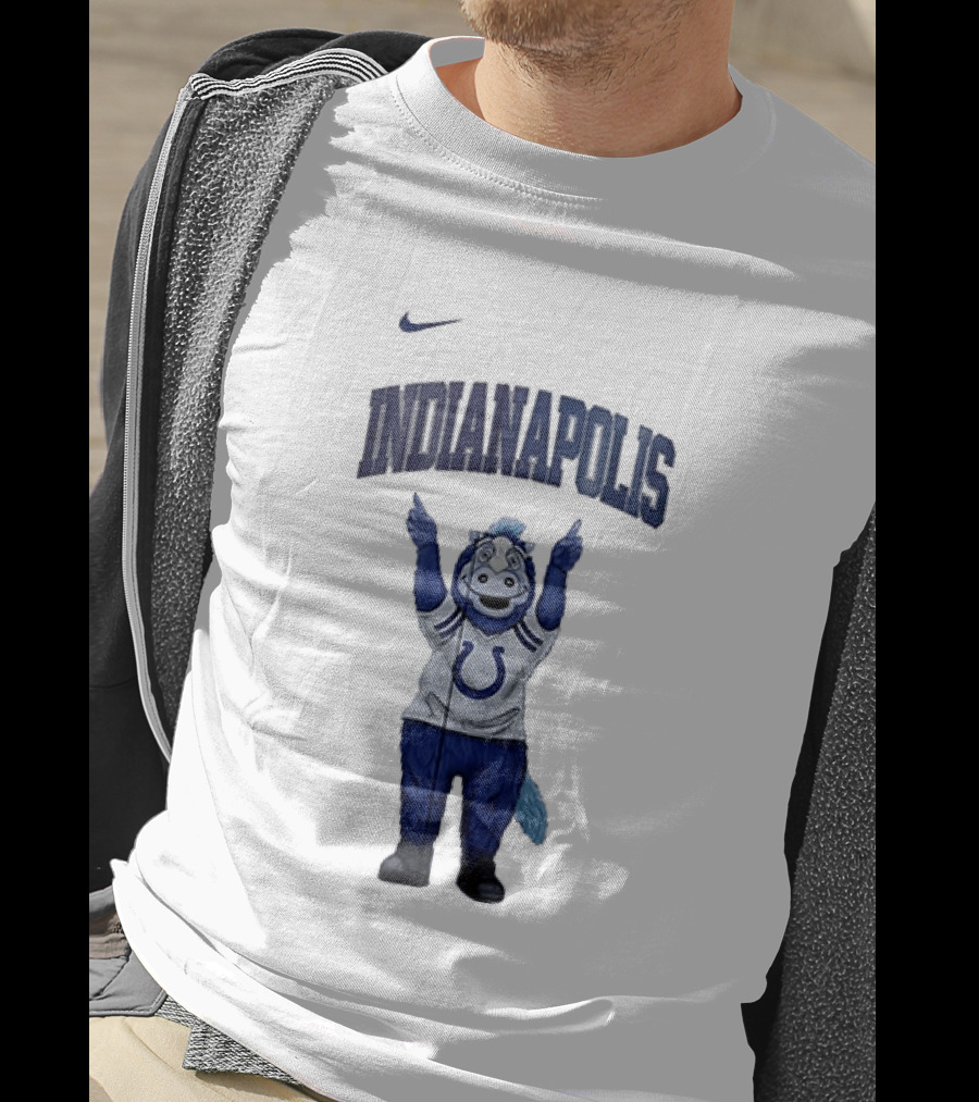 Indianapolis Colts Mascot Blue Celebrating Teacher Appreciation Month T-Shirt