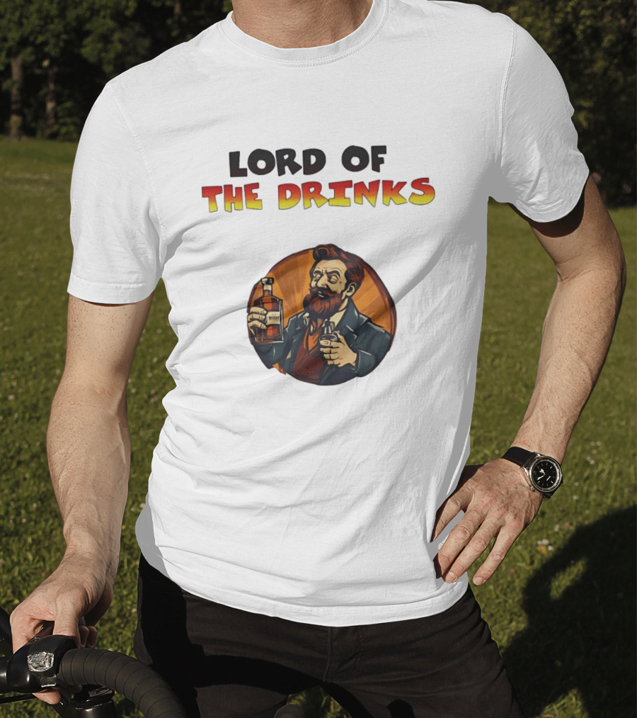 Lord Of The Drinks Whiskey Bearded Man T-Shirt