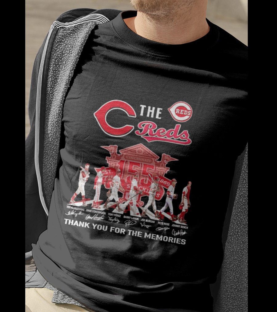 Cincinnati Reds Abbey Road 150th Anniversary Thank You For The Memories T-Shirt