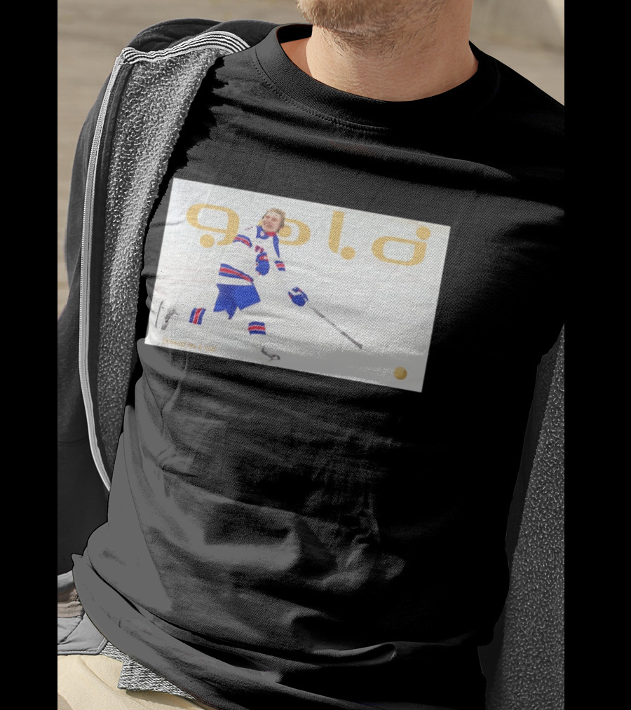 USA Hockey Jack Hughes Gold Medal 2026 Team Celebration T-Shirt