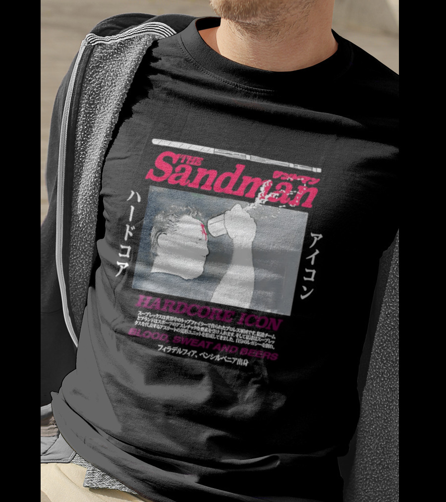 The Sandman Hardcore Icon Blood Sweat And Beers T-Shirt