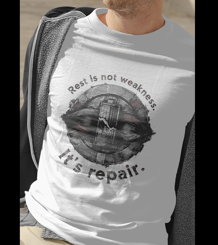 Rest Is Not Weakness It's Repair Empowerment Motivational Message T-Shirt