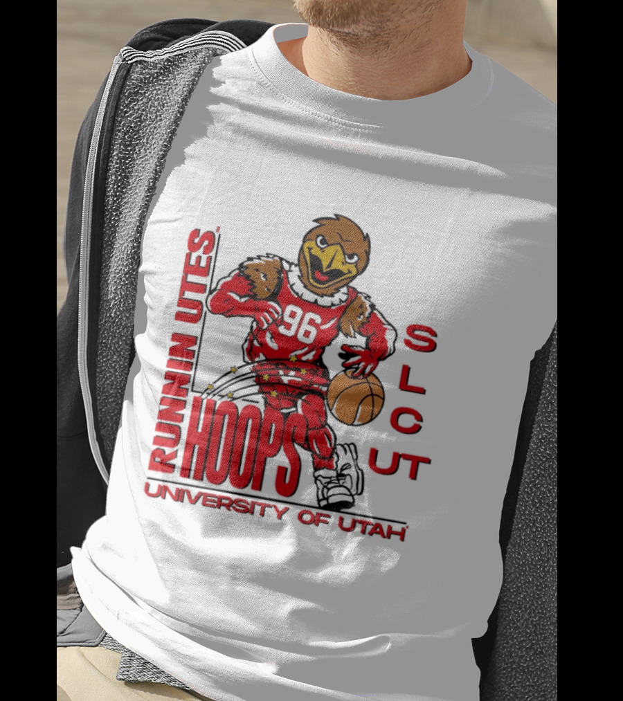 Runnin Utes Hoops SLcut University Of Utah Basketball Bird T-Shirt