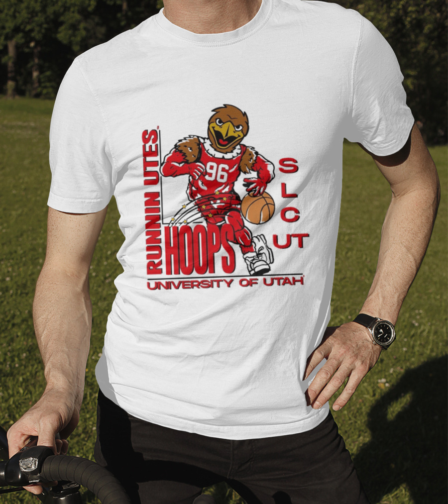 Runnin Utes Hoops SLcut University Of Utah Basketball Bird T-Shirt