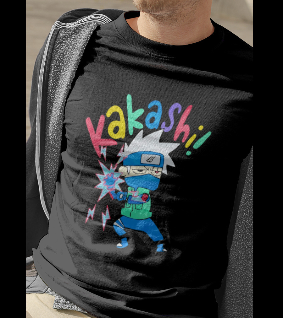 Kakashi Hatake Naruto Colorful Chibi T-Shirt