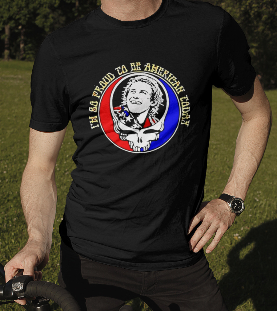 Us Hockey Team Grateful Dead Stealie It's So Proud To Be American Today Jack Hughes American Hero 2026 Winter Olympic Hockey T-Shirt