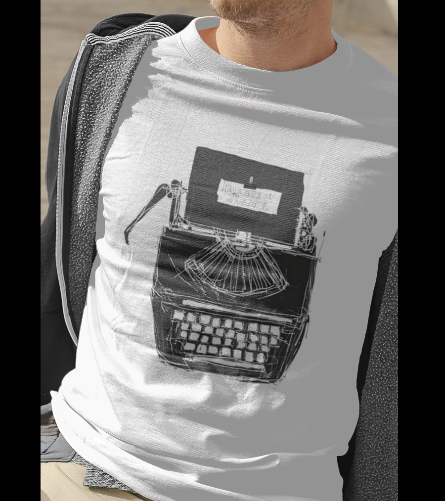 Typewriter Paragraph Planet Book Lovers Novelists Retro Writer Aesthetic T-Shirt