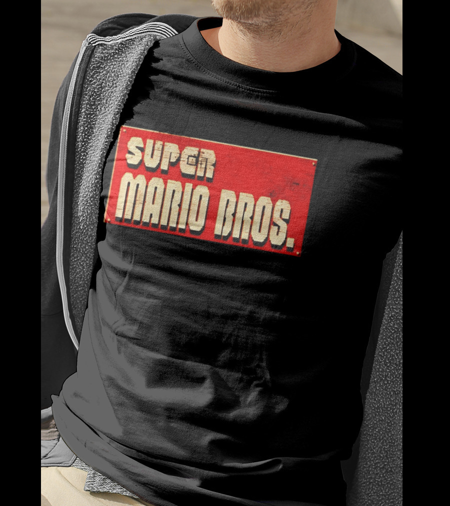 Super Mario Bros Iconic Title Sign T-Shirt