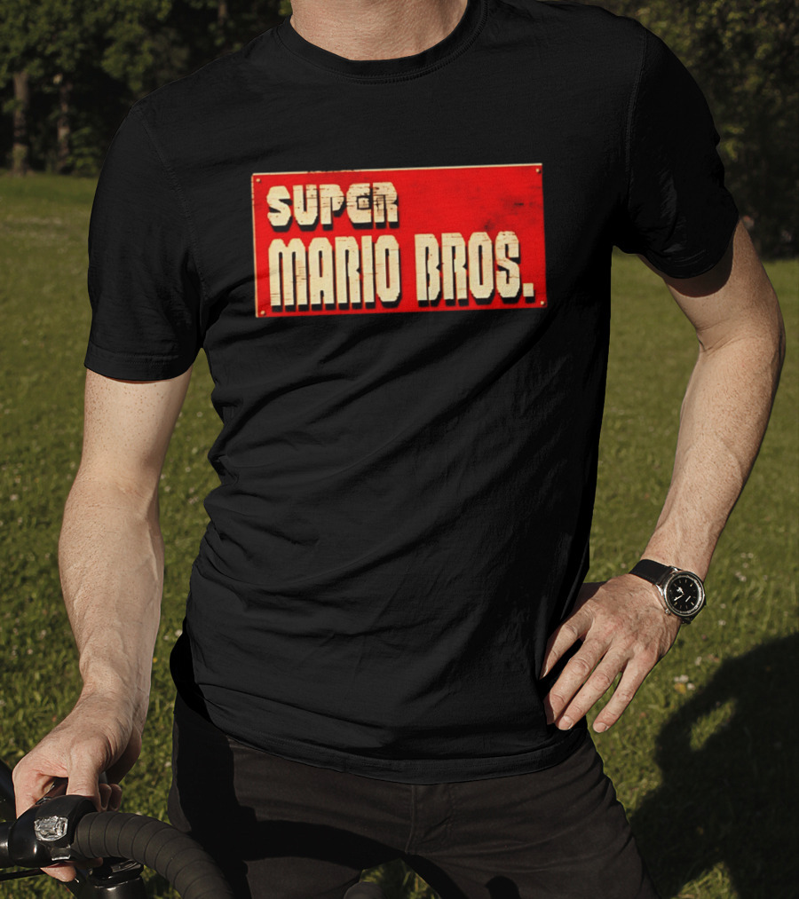 Super Mario Bros Iconic Title Sign T-Shirt