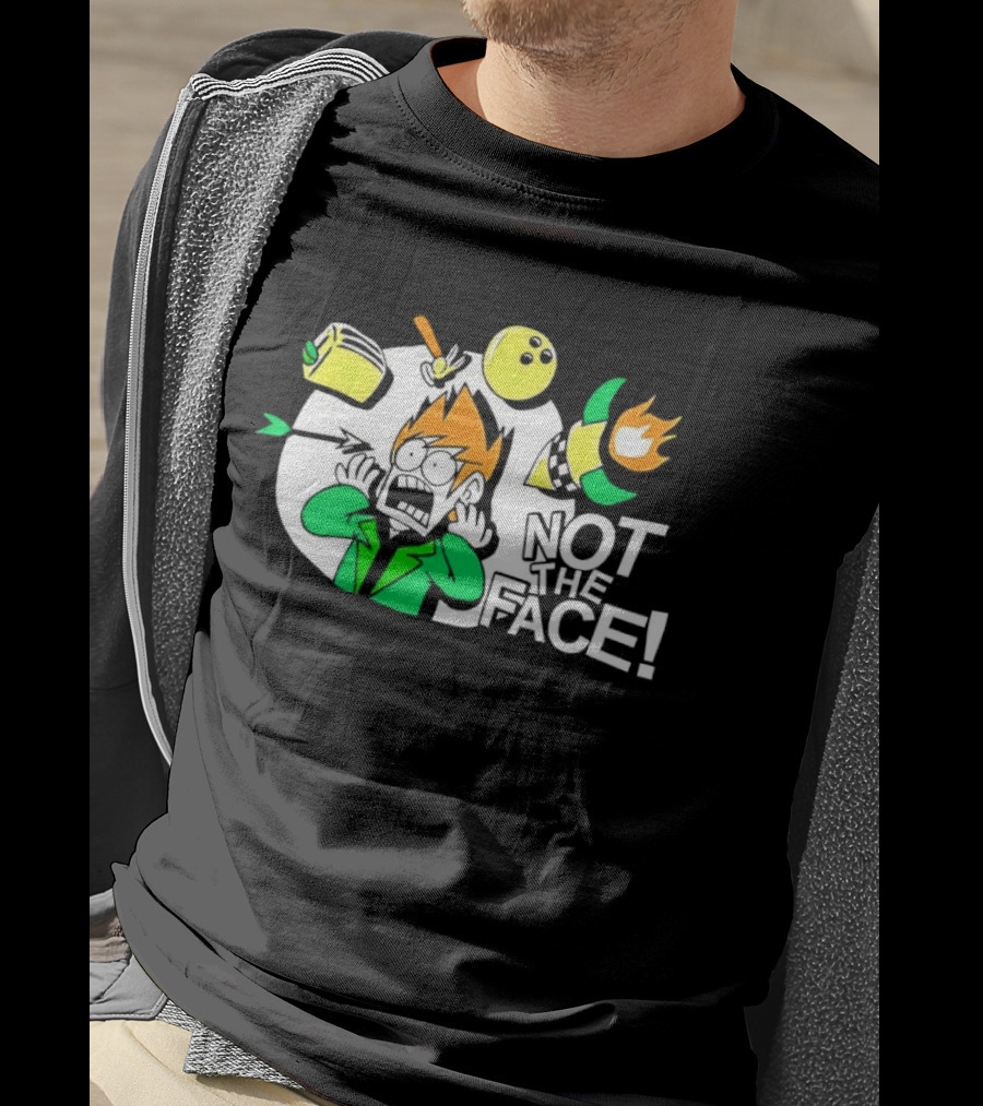 Eddsworld Not The Face Cartoon Humor Expression Colorful Characters T-Shirt