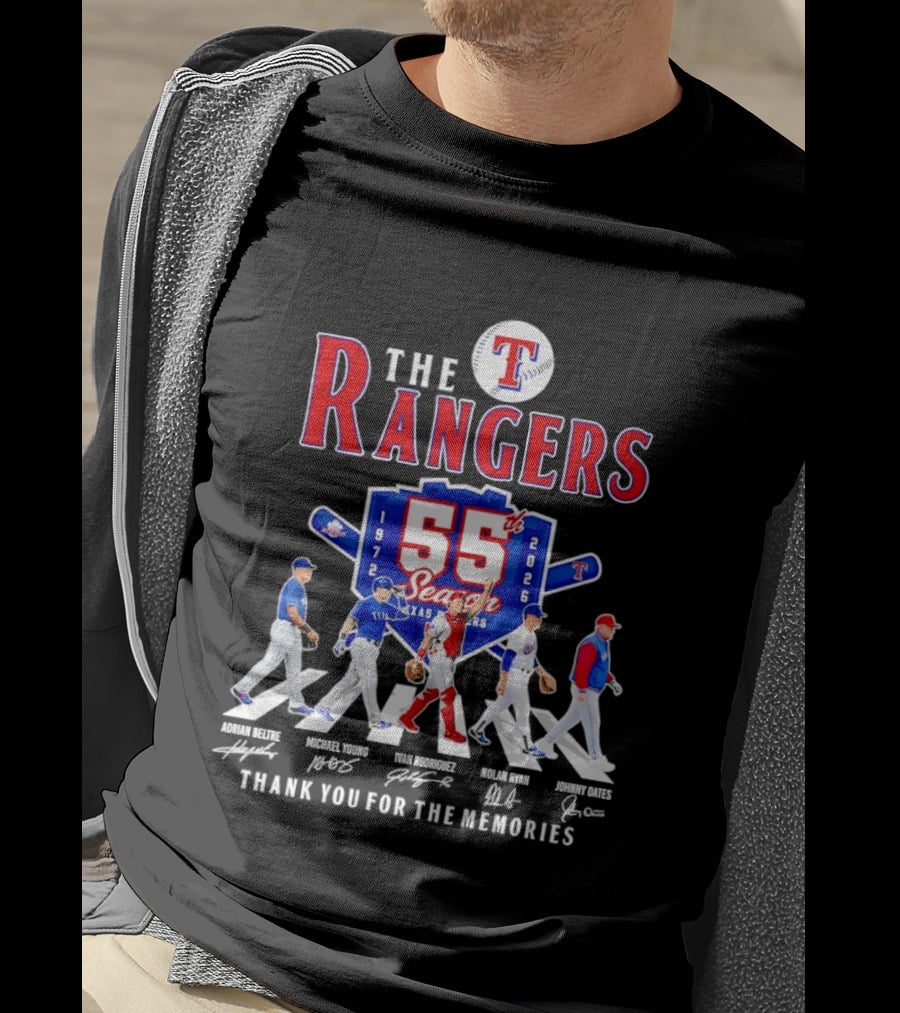 The Rangers 55th Season 1972 2026 Thank You For The Memories T-Shirt