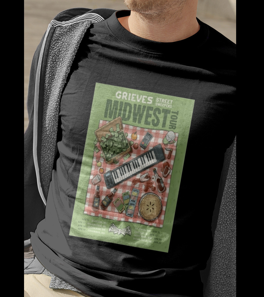 Grieves Midwest Tour Street Sweepers Storm Records 2026 Keyboard Picnic T-Shirt