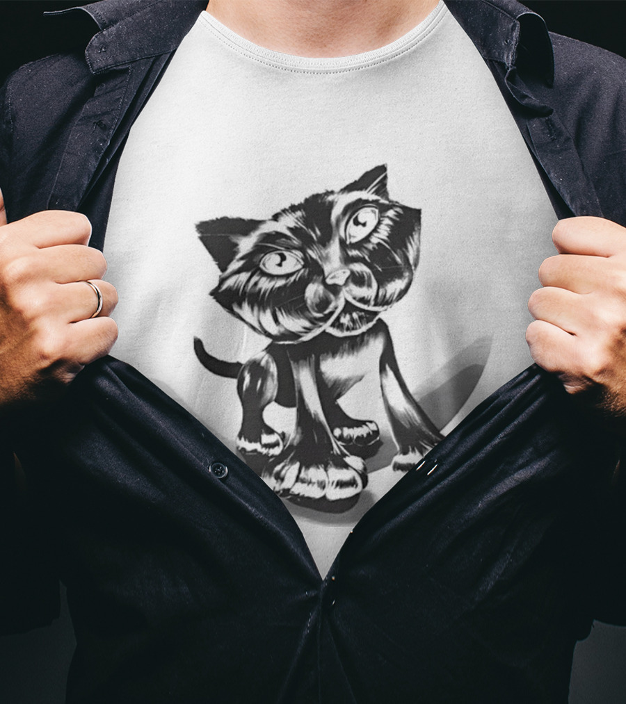 Charles Bruce Foundation Kursid Cat Sketch T-Shirt