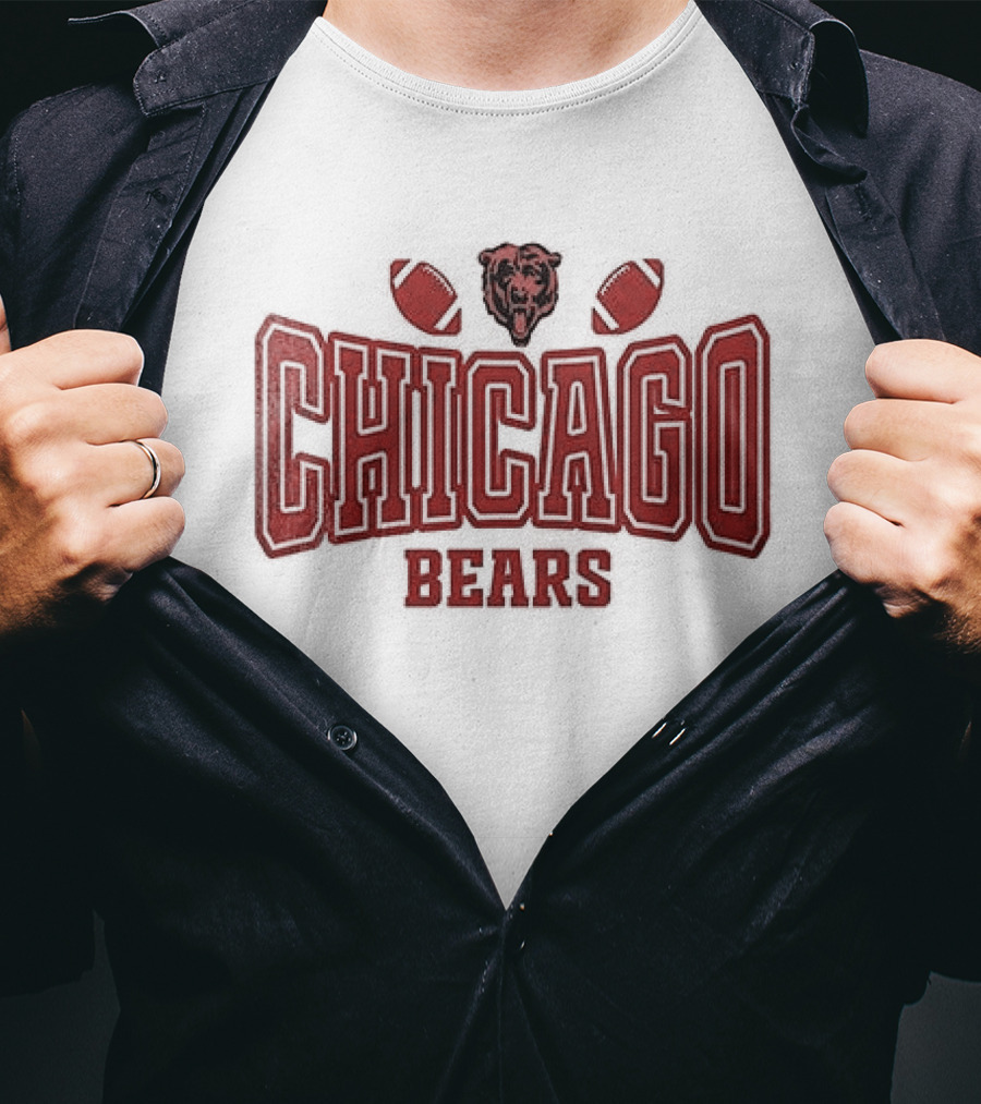 Chicago Bears My Heart Belongs Valentine's Day T-Shirt