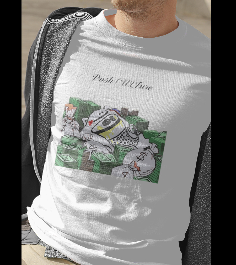 Push CU2Ture Among Us Character Surrounded By Money And Stacks T-Shirt