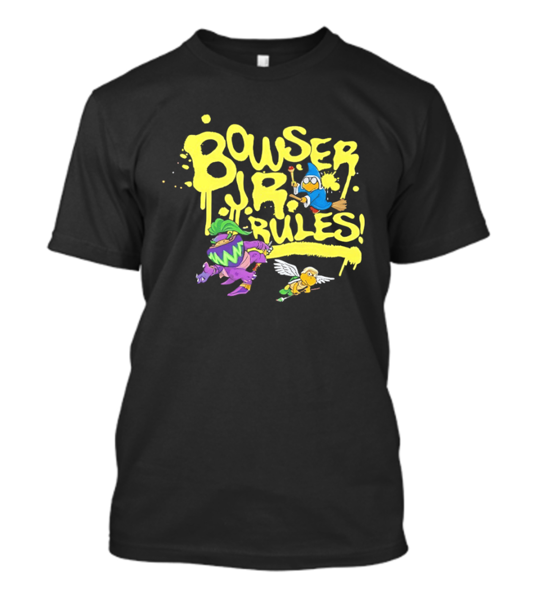 Bowser Jr Kamek And Paratroopa Bowser Jr Rules Mario Gaming Characters T-Shirt