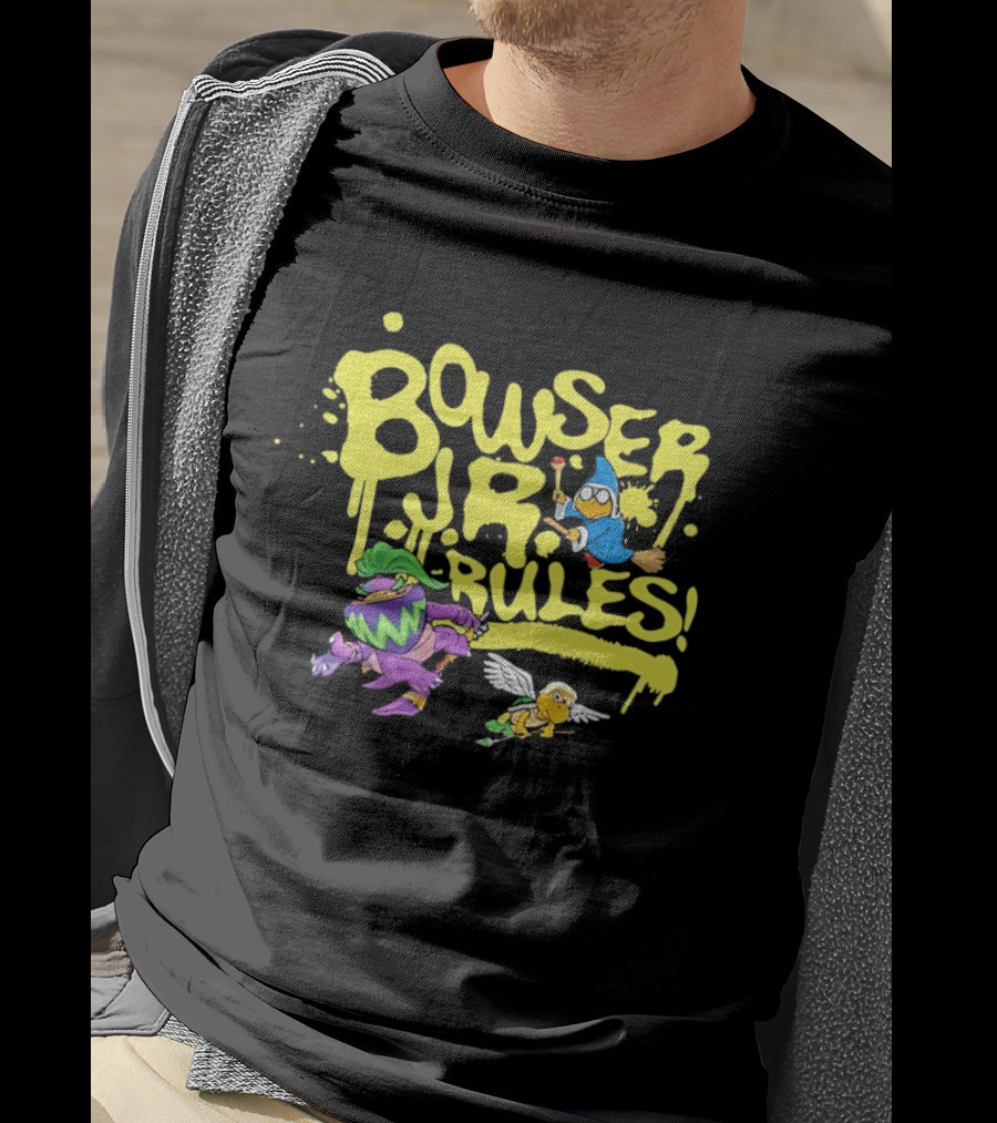 Bowser Jr Kamek And Paratroopa Bowser Jr Rules Mario Gaming Characters T-Shirt